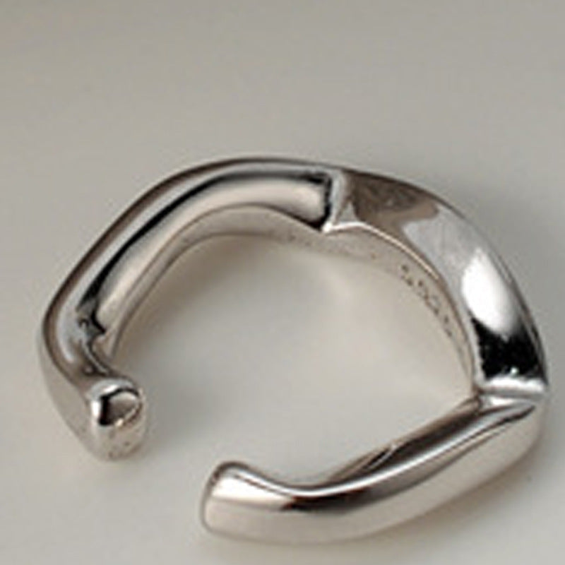 Wholesale S925 Sterling Silver Irregular Smooth Ear Clip ACC-ES-YWE002