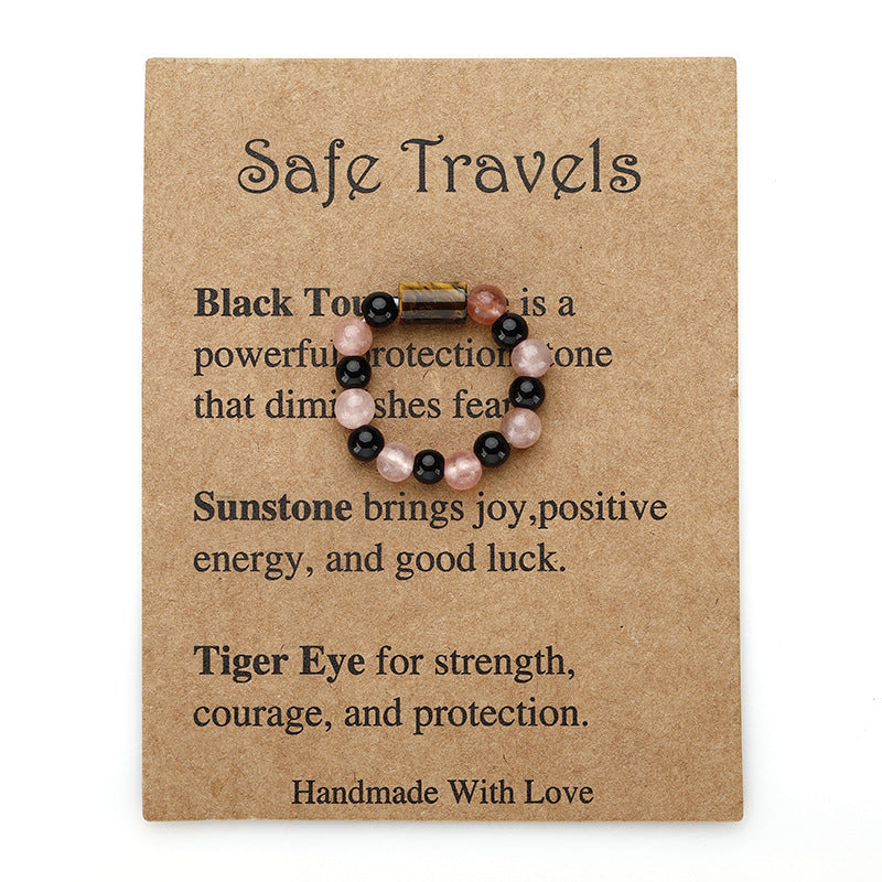 Wholesale Natural Stone Beaded Elastic Ring Handmade Bracelet