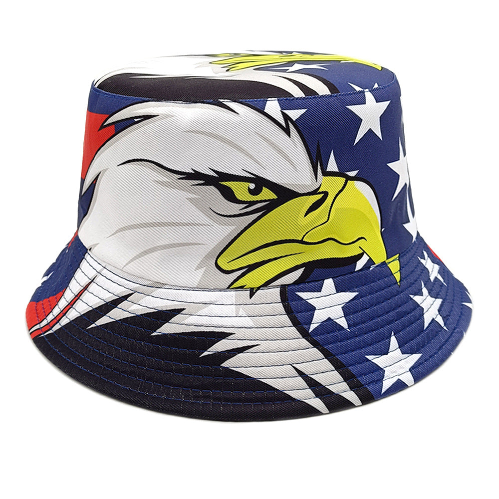 Wholesale eagle pattern fisherman hat bucket hat