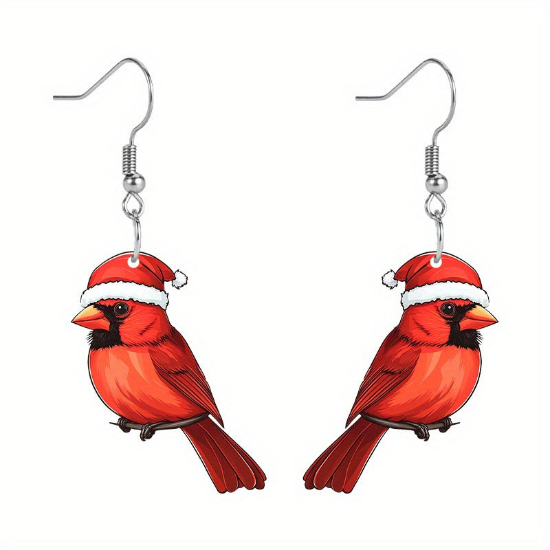 Wholesale Charming Cardinal Acrylic Earrings