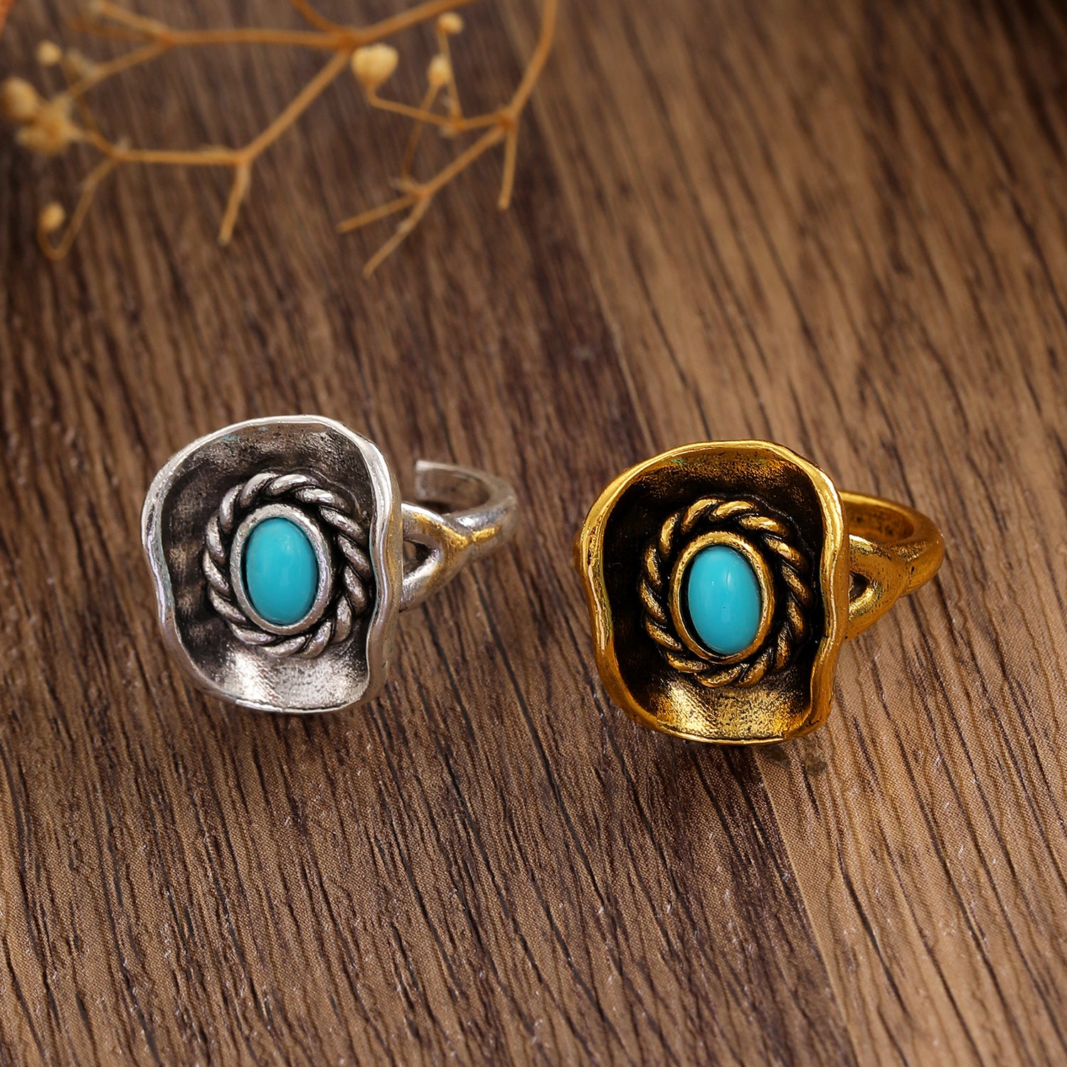 Wholesale Retro Western Cowboy Zinc Alloy 3 Piece Ring Set Antique Gold Boot Hat Bull Head Horseshoe Motif Punk Jewelry Accessory Gift