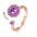 Wholesale Rotatable Purple Crystal Ring