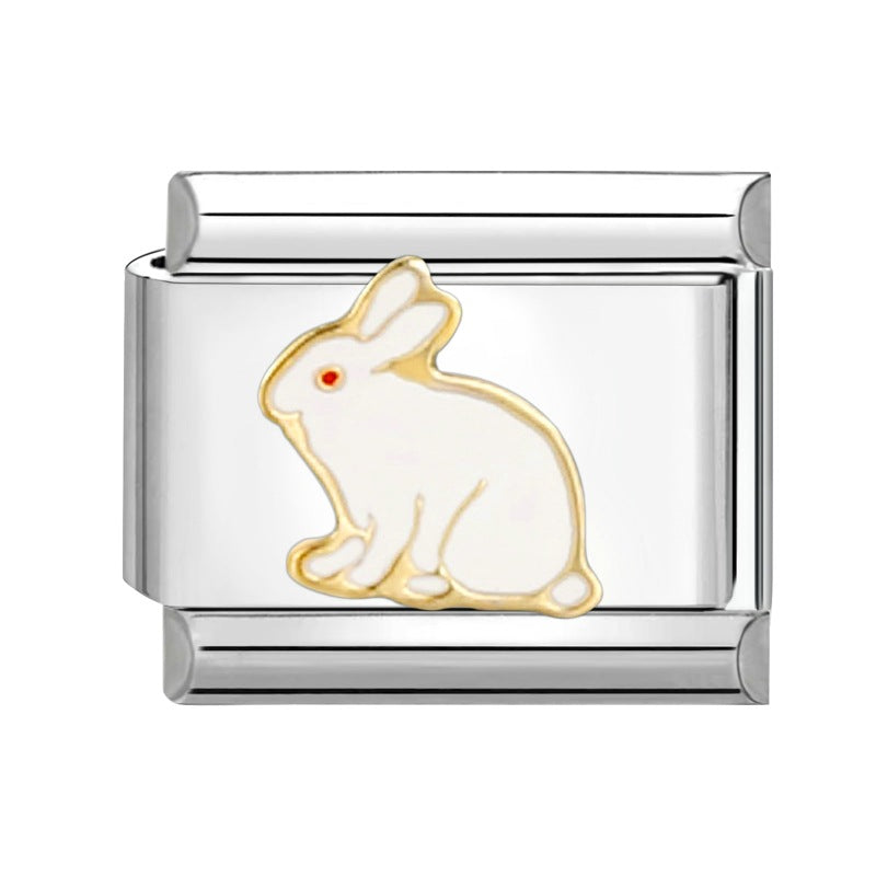 Wholesale Italian Charm Bracelet 9mm DIY Splicing Creative Pattern Stainless Steel Composable Bracelet