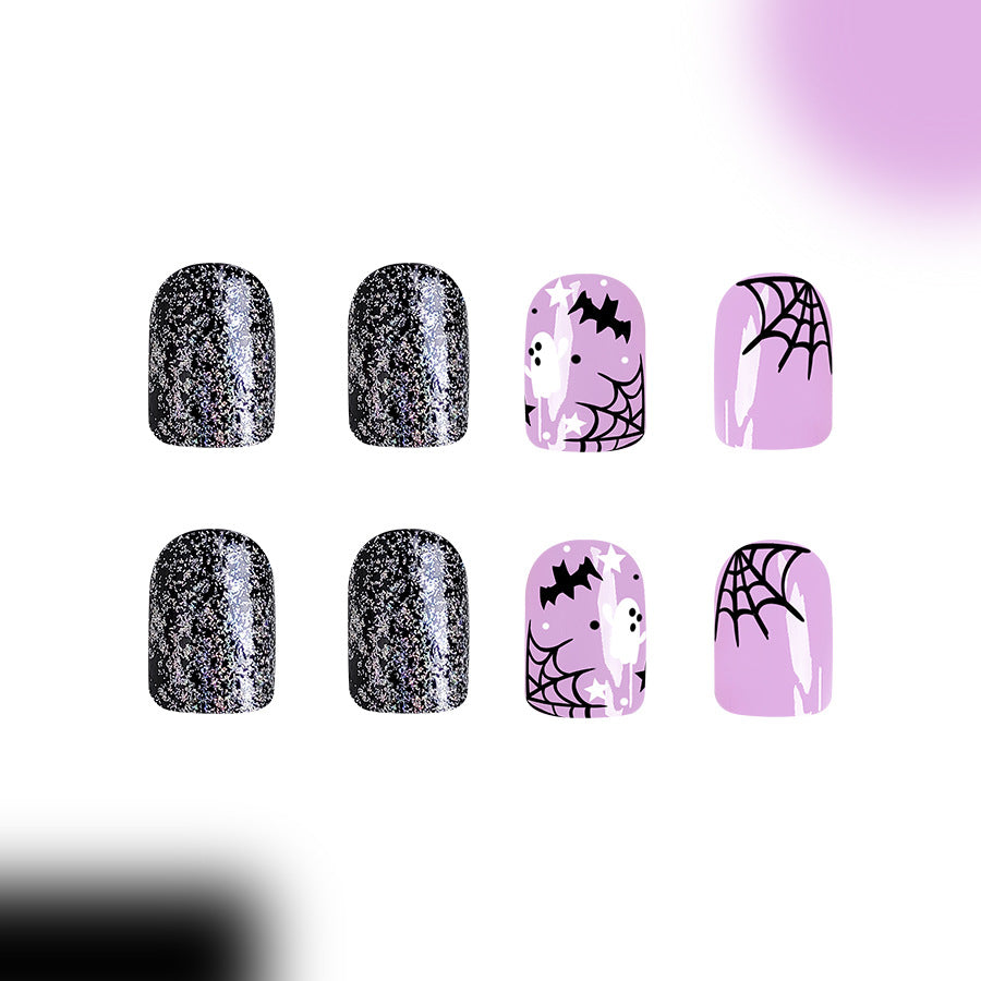 Wholesale 48 Pieces/box Halloween Press-on Nails Kits Nail Stickers ACC-NS-GuaiXL113