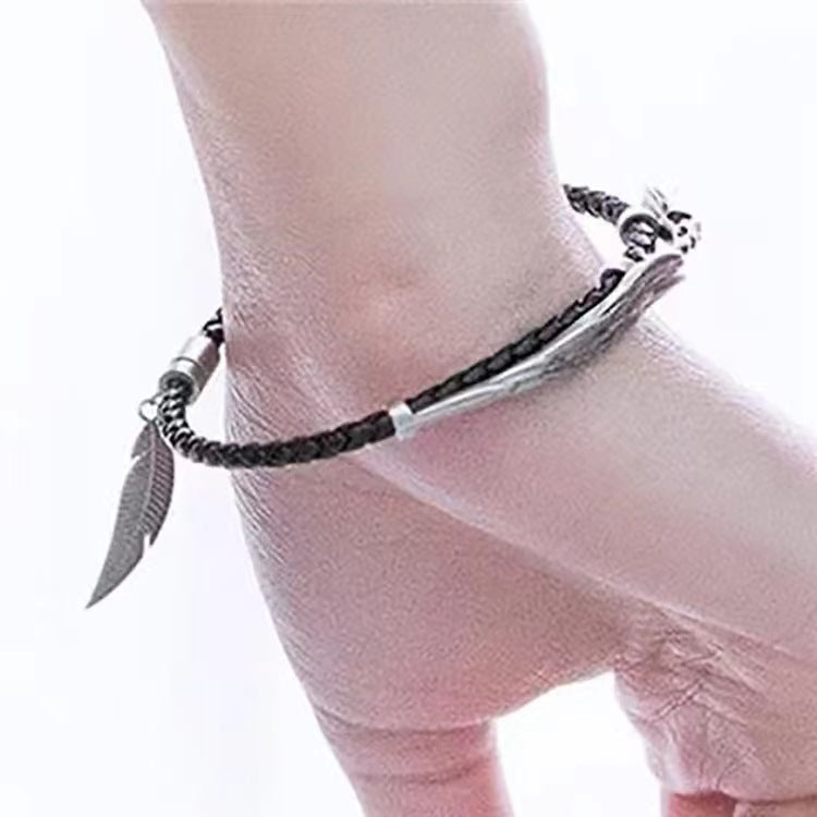 Wholesale Feather Braided Alloy Bracelet ACC-BT-FuSu002