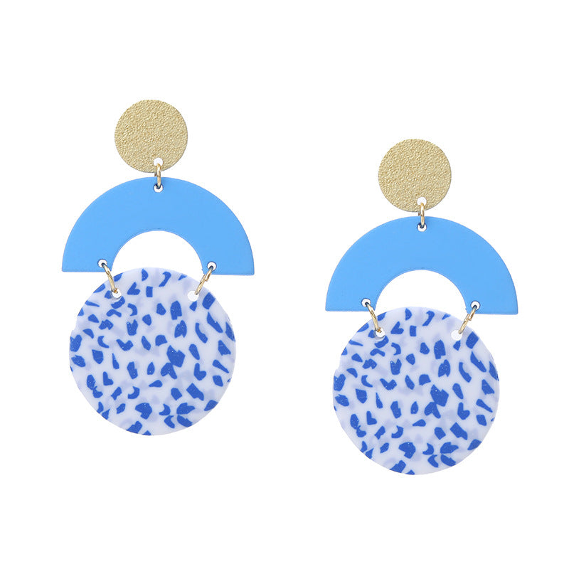 Wholesale Soft Clay Earrings Creative Artistic Woven Geometric Vintage Round Earrings