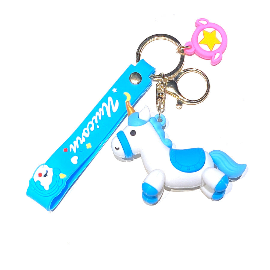 Wholesale Cartoon Pony PVC Soft Glue Cute Keychain ACC-KC-XinShu016
