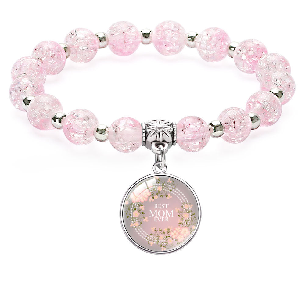 Wholesale  Mother's Day Bracelet Letter English Design Beaded Pendant Bracelet