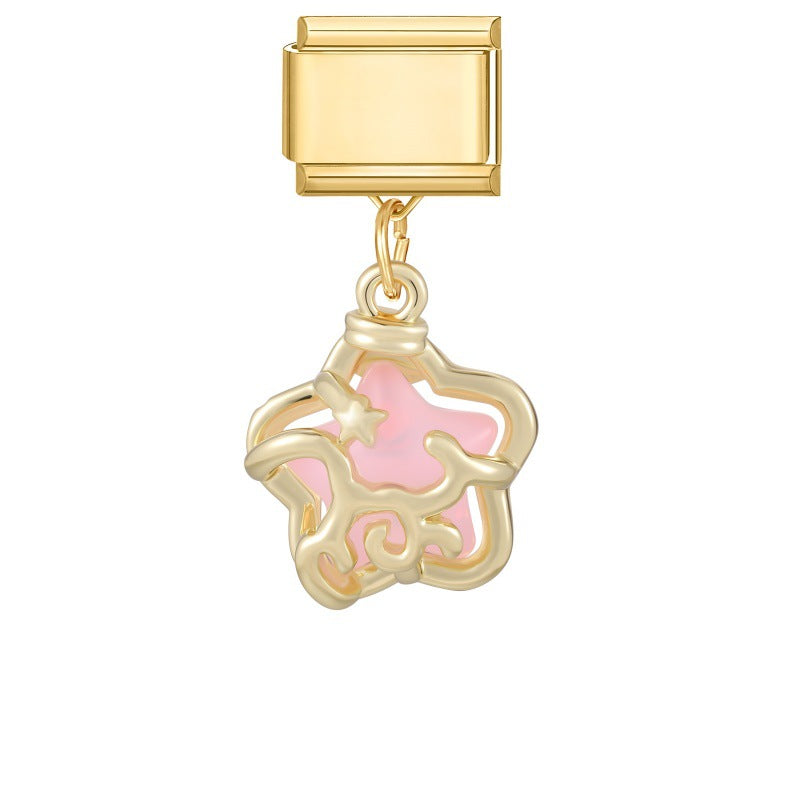 Wholesale Gold Bow Dog Pendant DIY Bracelet - Chic Fashion Accessory Gift