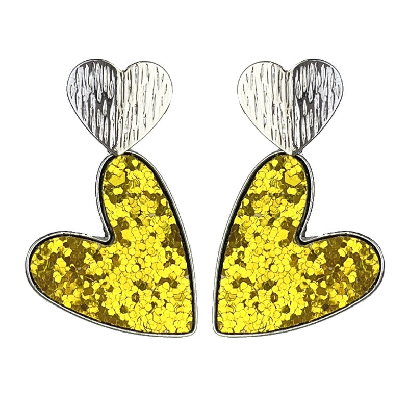 Wholesale 2 Pairs/pack Valentine's Day Double Heart Symmetrical Earrings ACC-ES-HY204