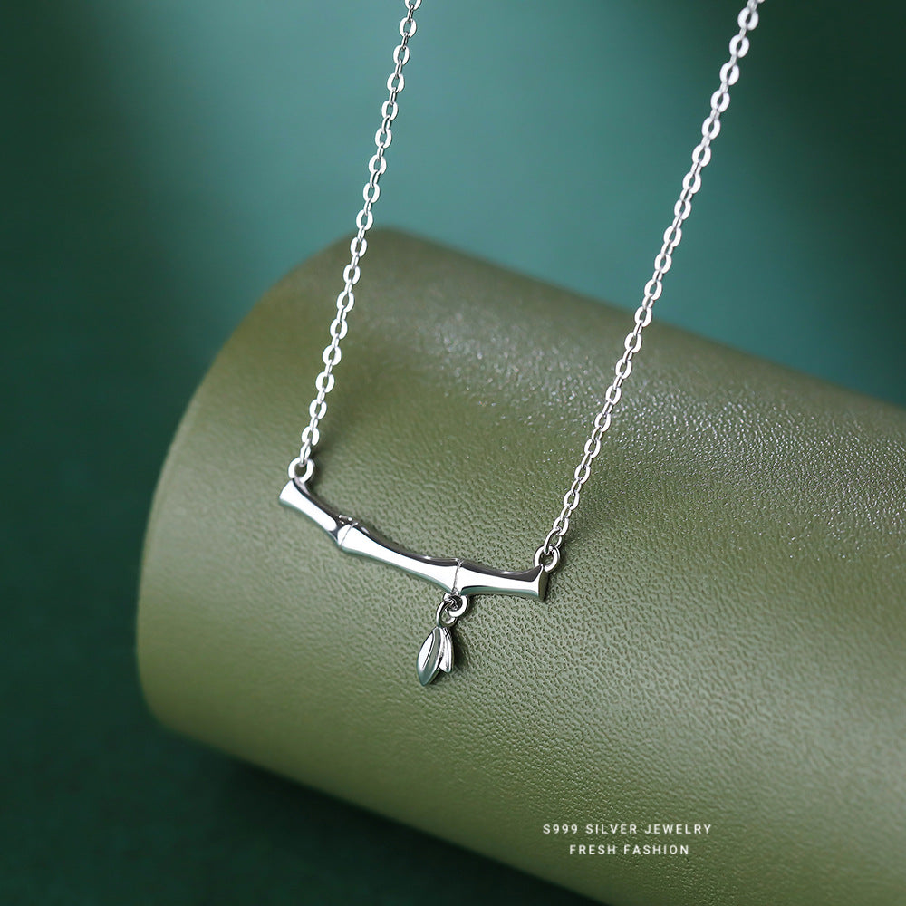 Wholesale  S999 Sterling Silver All-Match Bamboo Necklaces