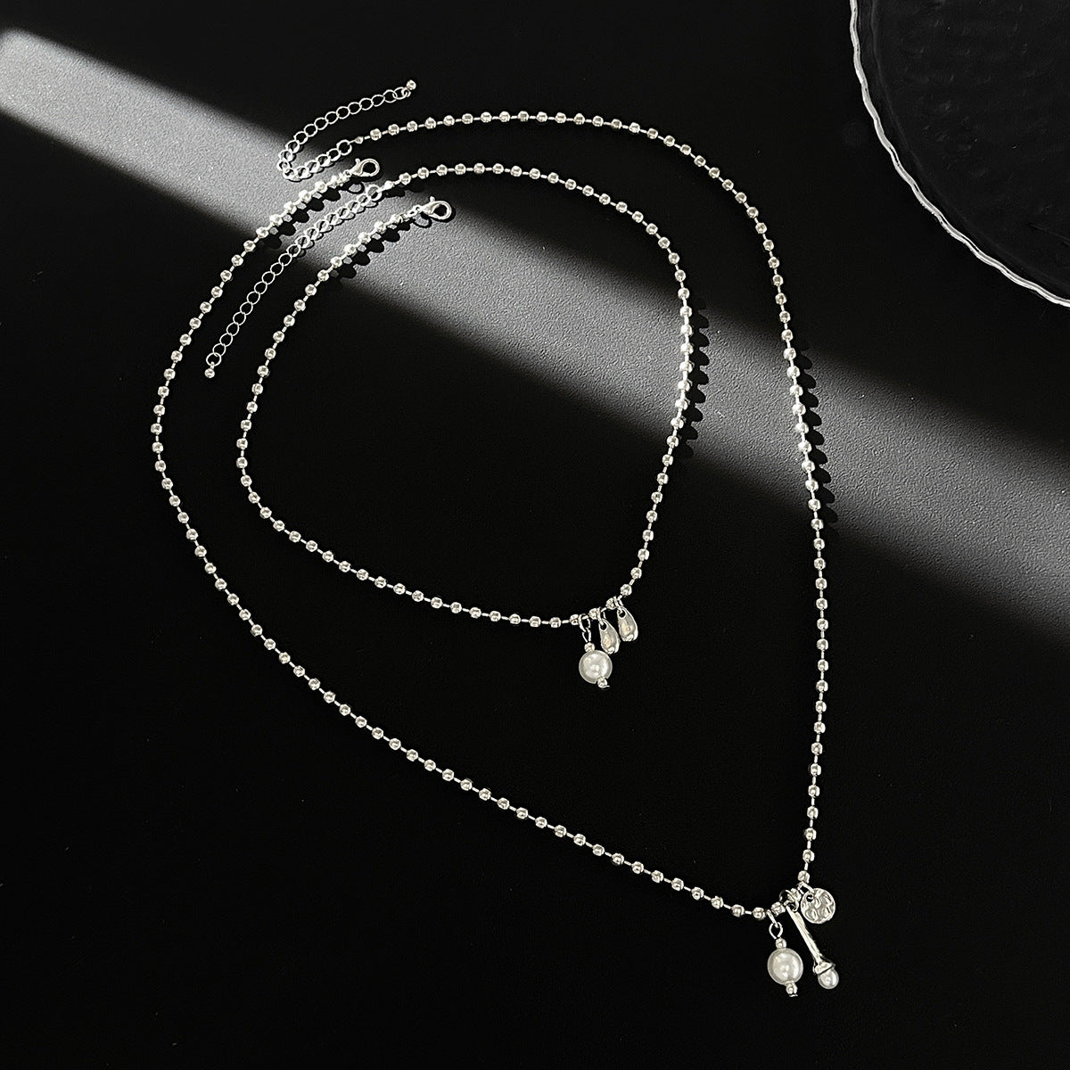 Wholesale Alloy Multi-Layered Pearl Tassel Pendant Necklace,  Fashion Casual Jewelry for Women,  Boutique Resale Accessory