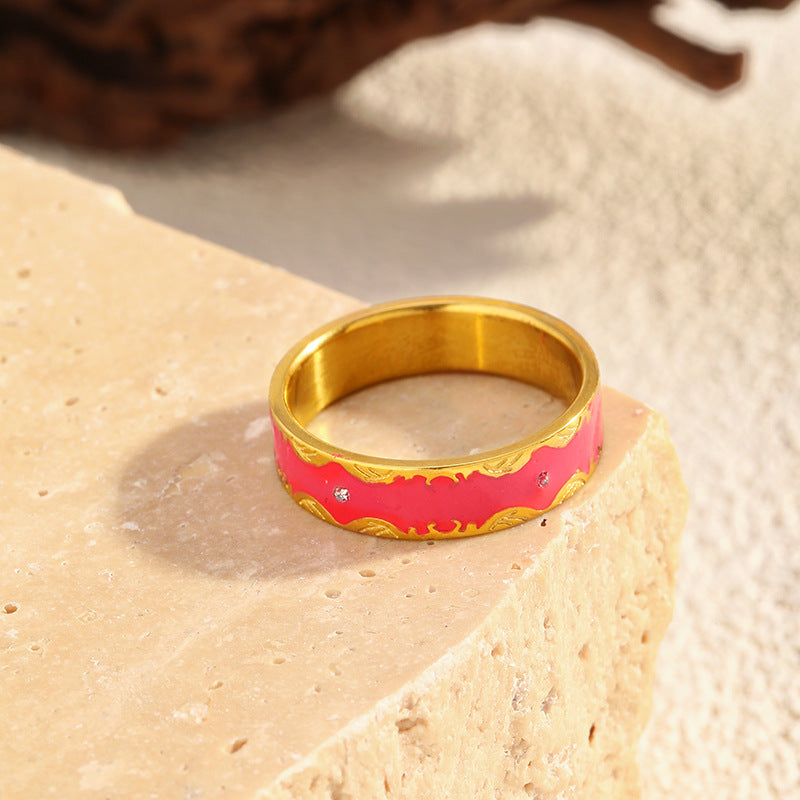 Wholesale exquisite and sophisticated stainless steel ring