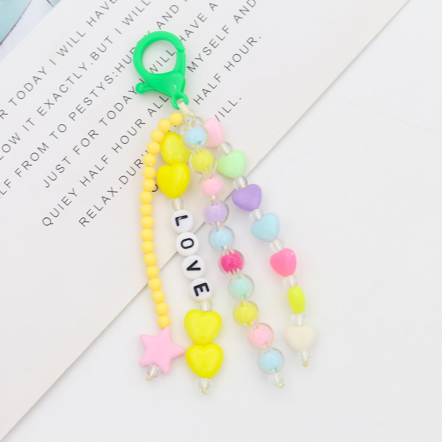 Wholesale Cartoon Small Tassel Hook Beaded Keychains ACC-KC-Jiuxing001
