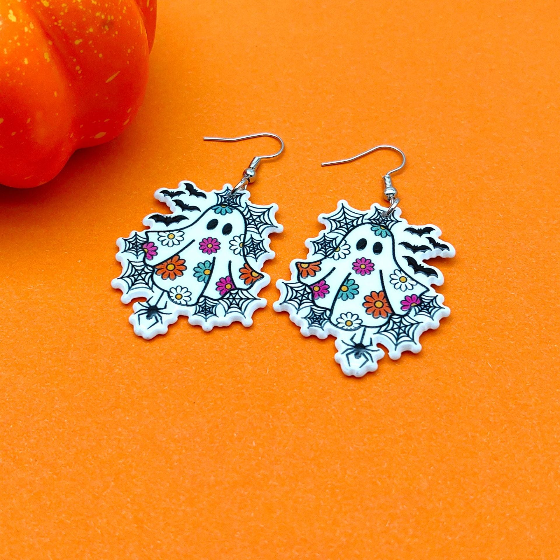 Wholesale Halloween Ghost Acrylic Earrings ACC-ES-Xizhao010
