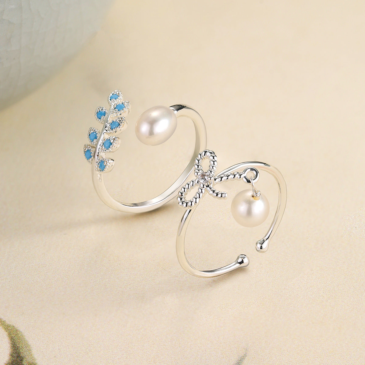 Wholesale Adjustable Opening Ring  Freshwater Pearl Ring