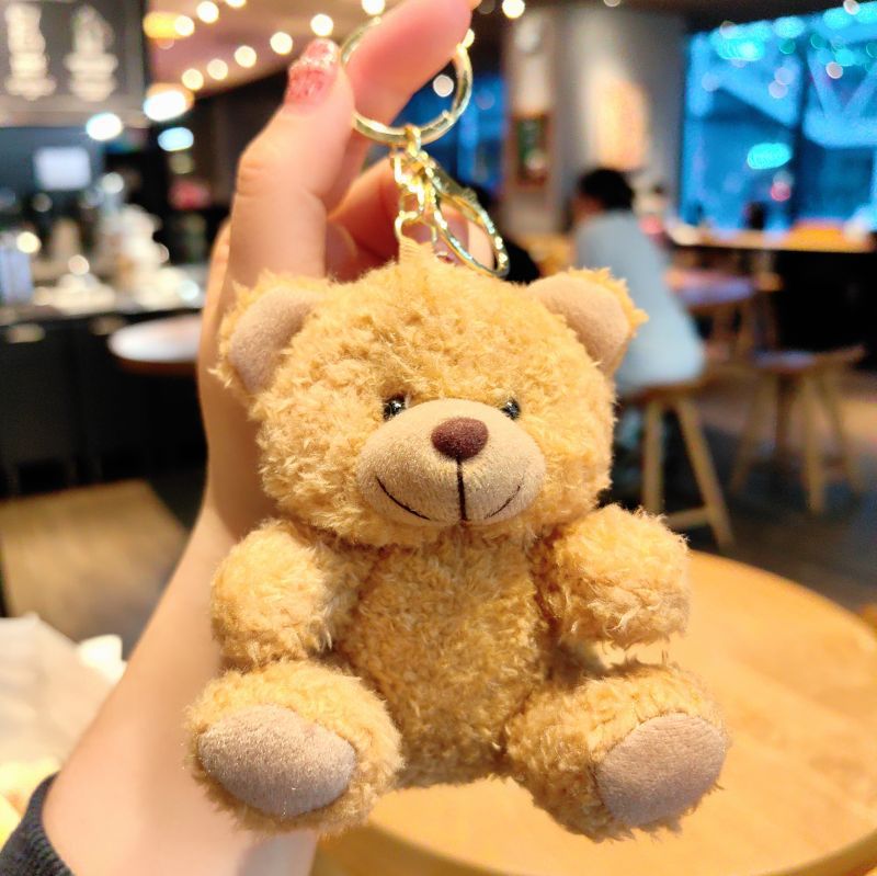 Wholesale Cute bear cartoon keychain plush doll car key chain