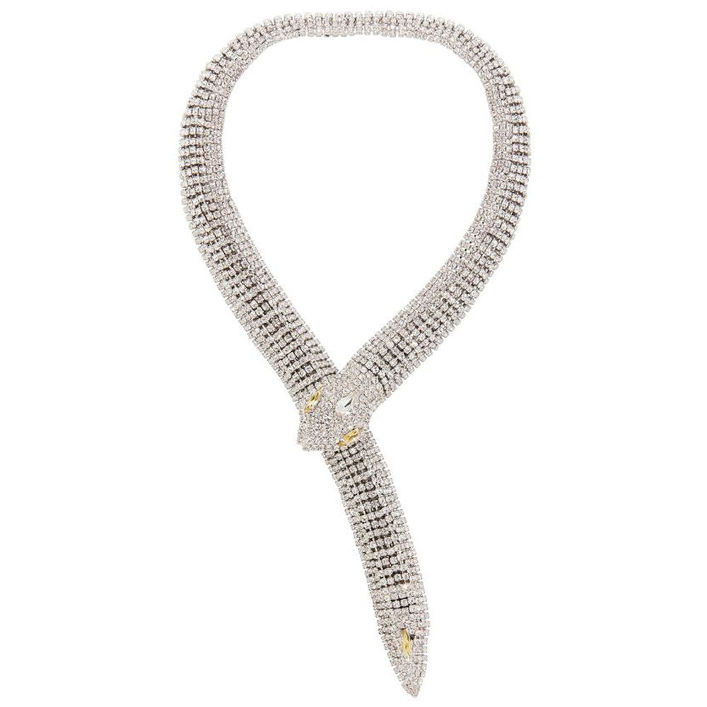 Wholesale  personality hip-hop exaggerated necklace sexy diamond snake necklace