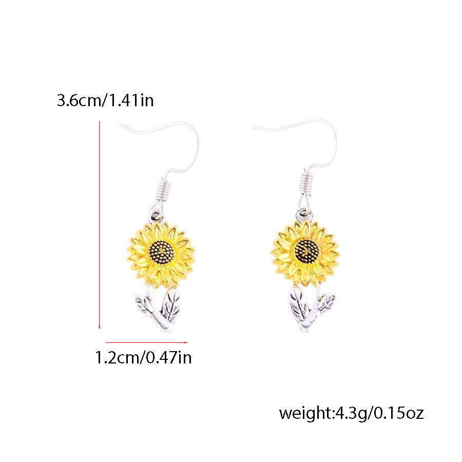 Wholesale Retro Simple Sunflower Earrings