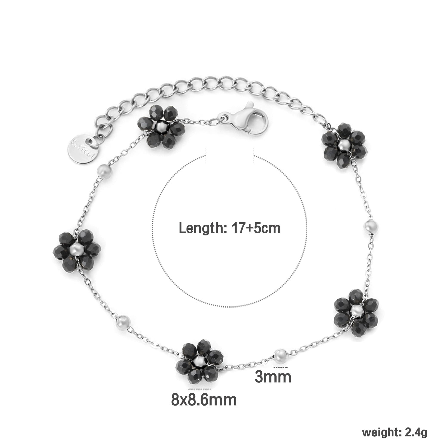 Wholesale Stainless Steel Colorful Pearl and Flower Clavicle Necklace