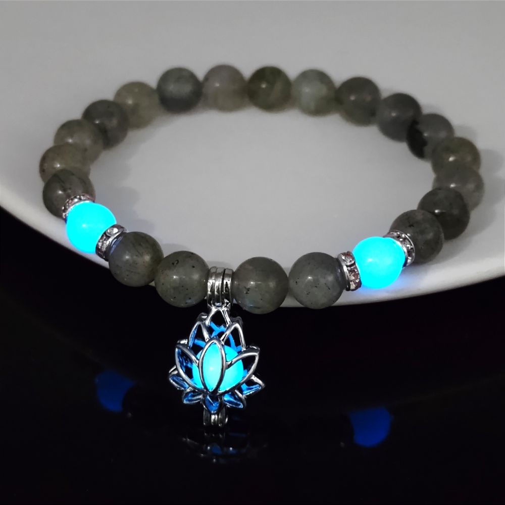 Wholesale  White Turquoise Luminous Lotus Bracelet