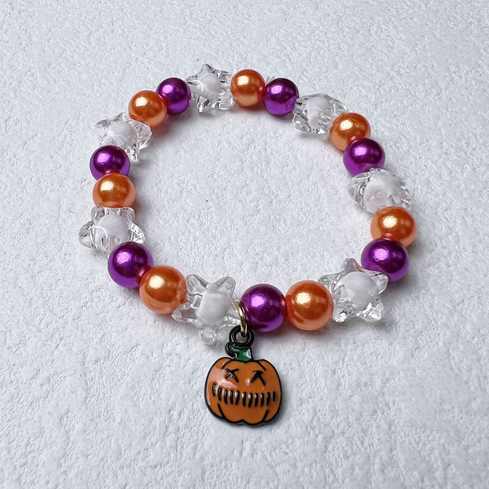 Wholesale Halloween Pumpkin Acrylic Bracelet ACC-BT-Nanh012