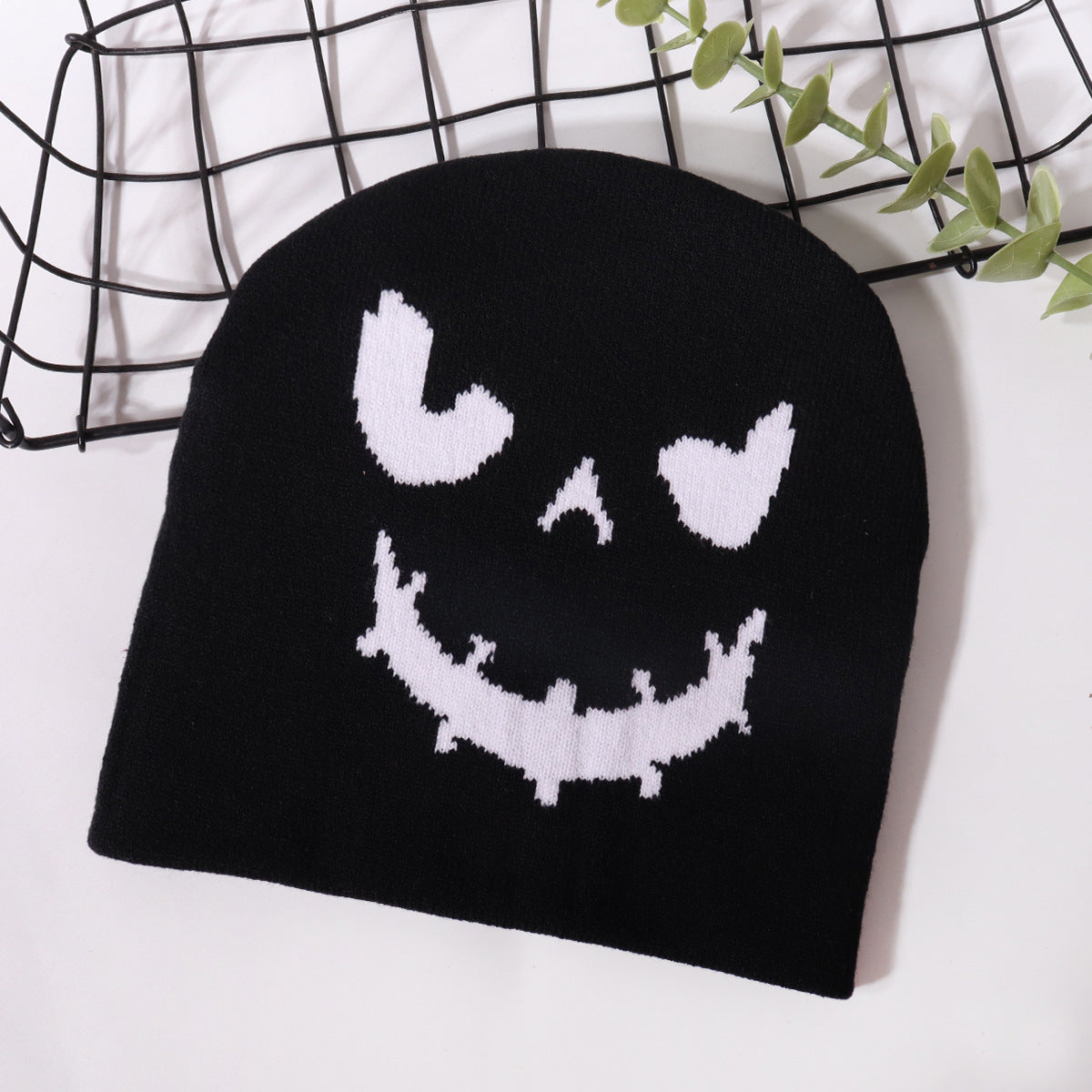 Wholesale Halloween Funny Pumpkin Jacquard Knitted Hat ACC-HT-Junl008