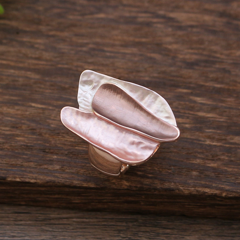 Wholesale  Enamel Color Geometric Elastic Adjustable Ring