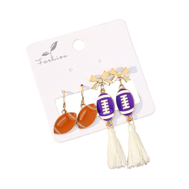 Set di orecchini a tema Super Bowl all'ingrosso