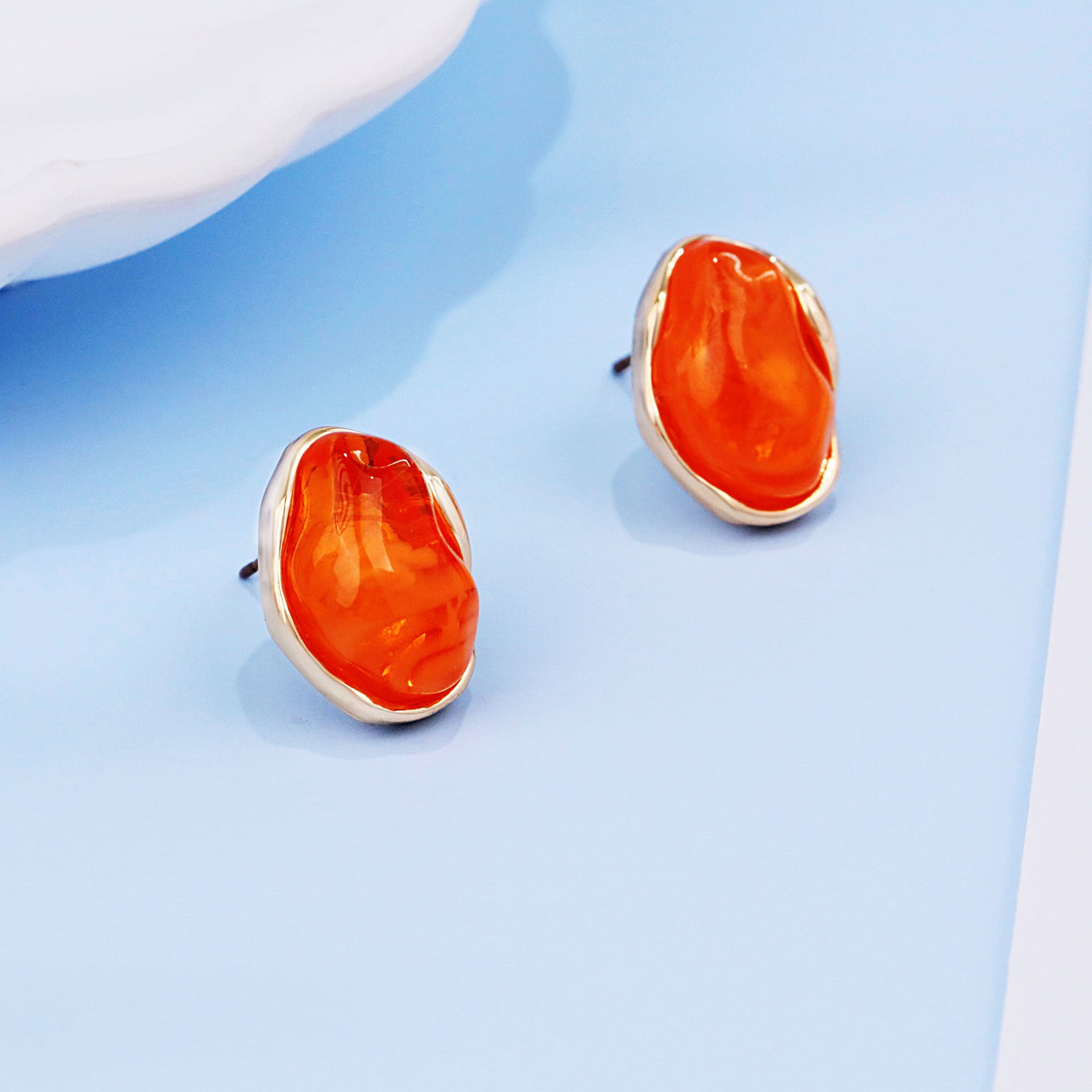 Wholesale Personalized Retro Maillard Irregular Earrings