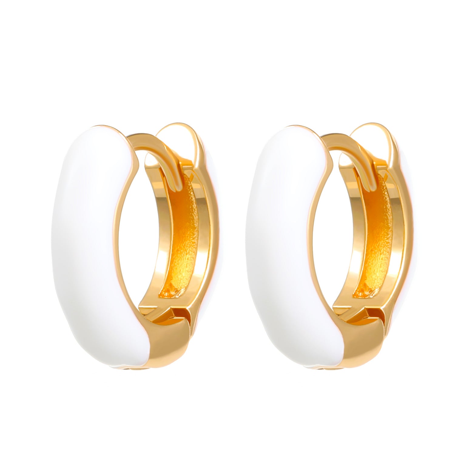 Wholesale  color drop oil C- shaped earrings