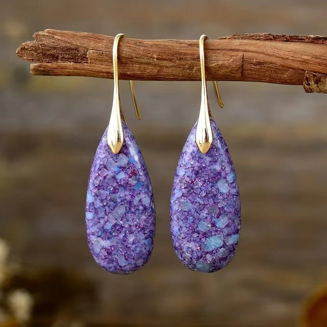 Wholesale  Natural Drop Emperor Stone Earrings