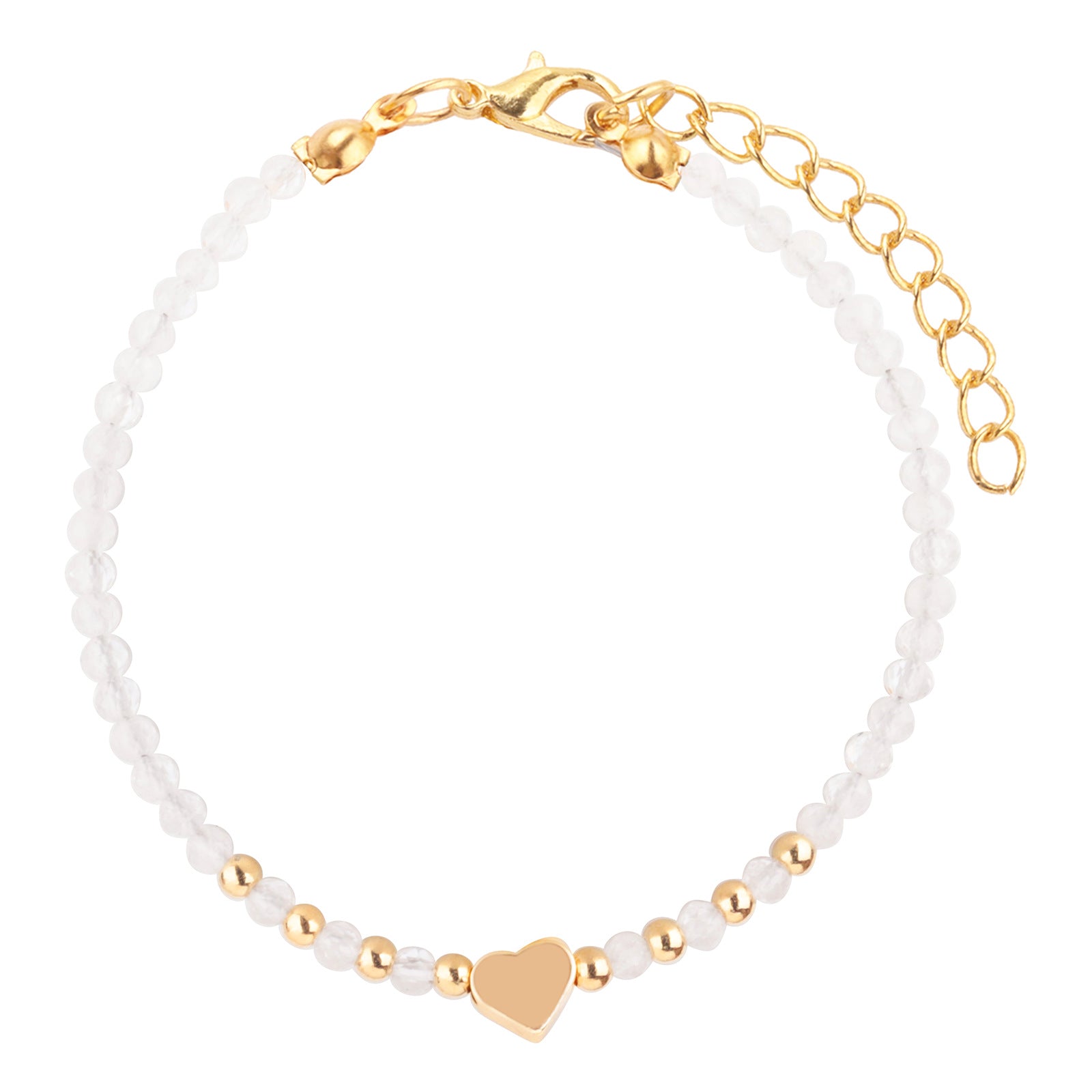 Wholesale  Love Bracelet Gold Plated Adjustable Crystal Beads Bracelet