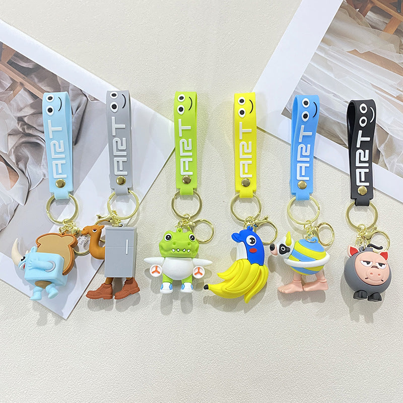 Wholesale Soft  Doll Wooden Stick Keychain ACCVIP