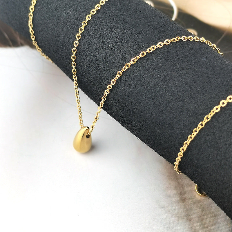 Wholesale Water Drop Pendant Titanium Steel Necklaces ACC-NE-GuDi003