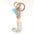 Wholesale Blue Gold Tassel 26 English Letters Gold Keychains
