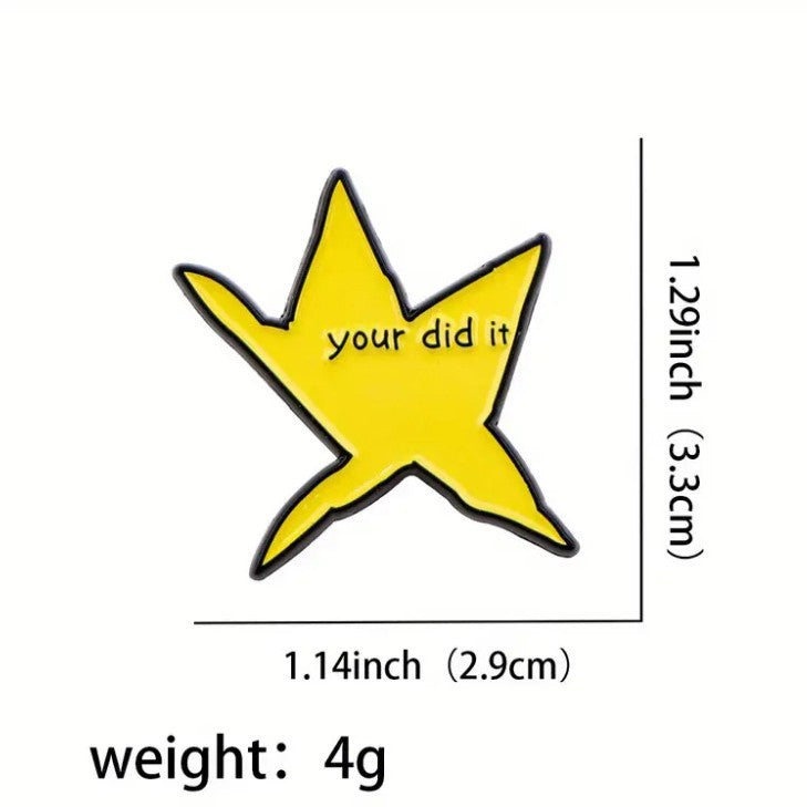 Wholesale  Yellow Funny Star Brooch