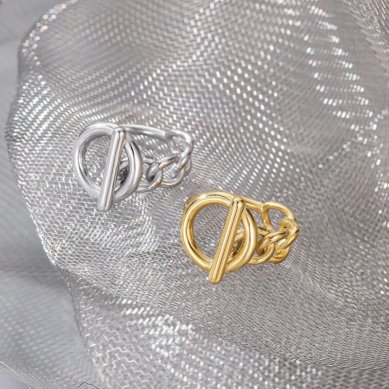 Wholesale Stylish Geometric Titanium Steel Ring
