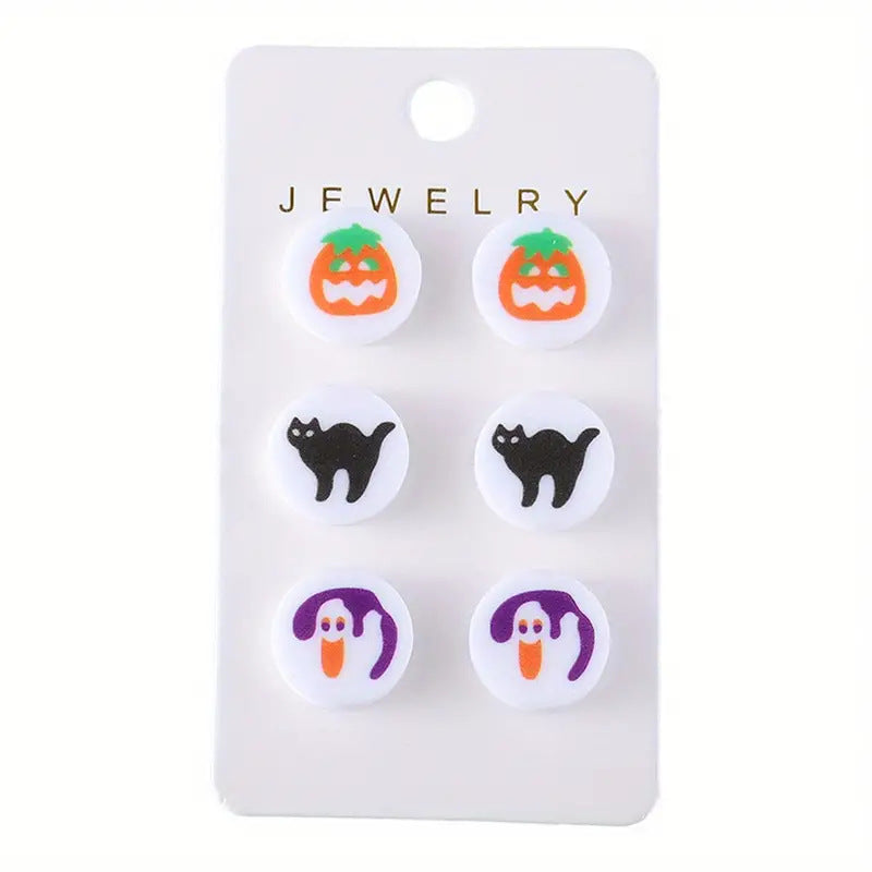 Wholesale Halloween  Acrylic Earrings Exaggerated Earrings Set