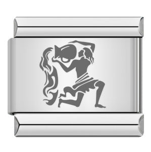 Wholesale  Italian modular Titanium steel laser engraving series 12 constellations bracelet DIY bracelet