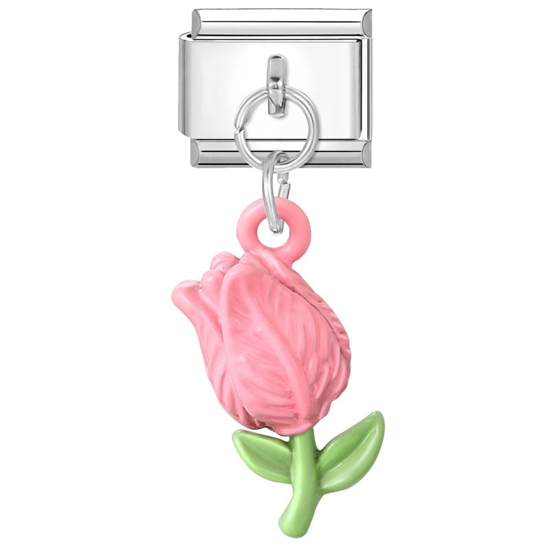 Wholesale Italian Charm Bracelet 9mm DIY Splicing Creative Pendant Stainless Steel Composable Bracelet