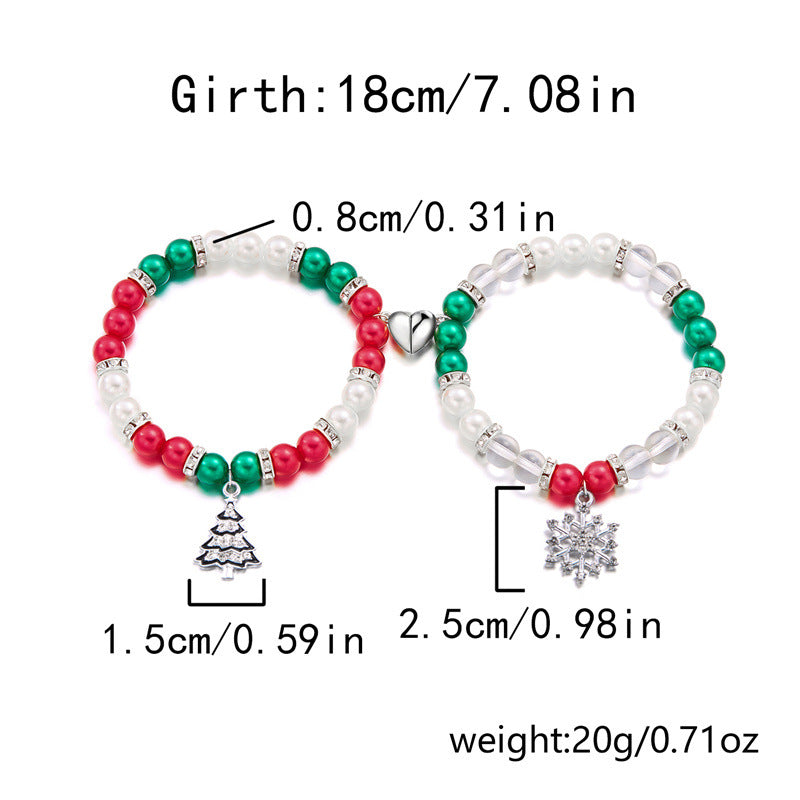 Wholesale Christmas couple bracelet  temperament magnetic bracelet