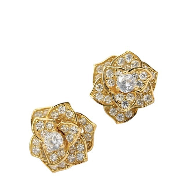 Wholesale  diamond rose gold earrings