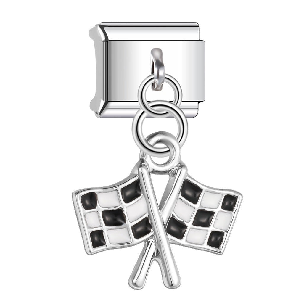 Wholesale Italian Charm Bracelet 9mm DIY Splicing Cute Creative Pendant Stainless Steel Composable Bracelet