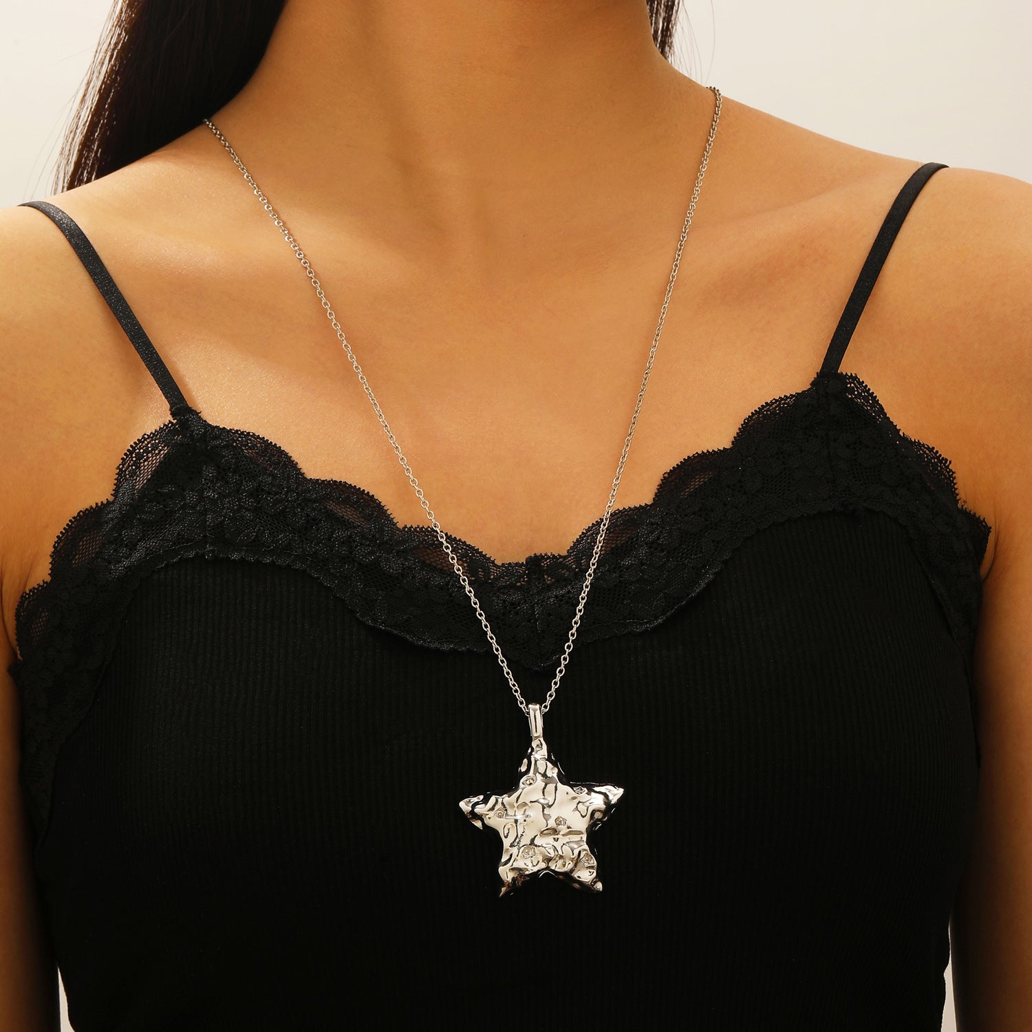 Wholesale  exaggerated star and moon pendant  necklace