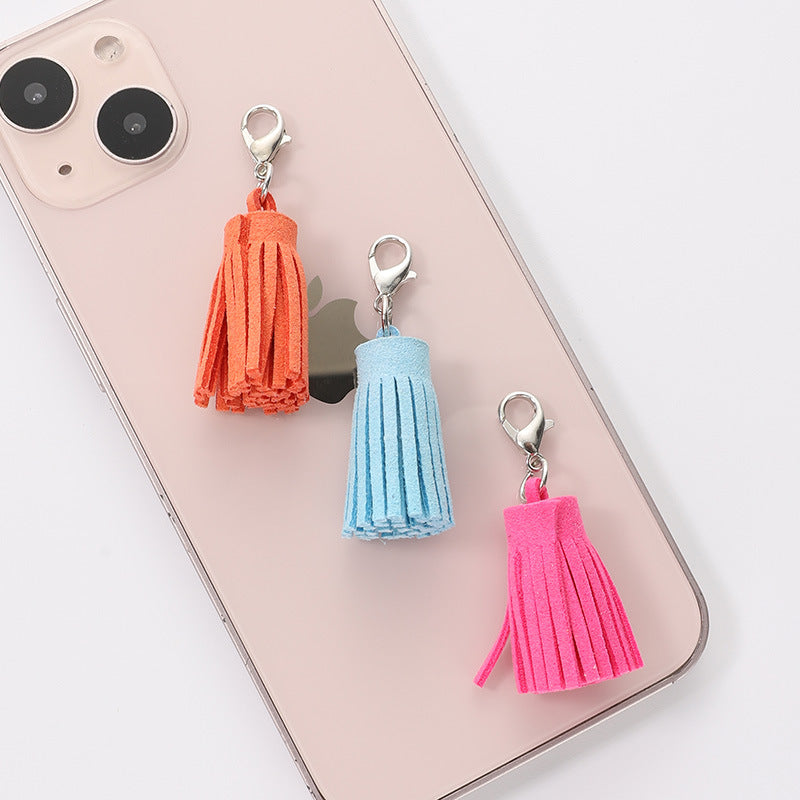 Wholesale Velvet Macaron Tassel Keychain Bags and Pendants ACC-KC-HuiMei008