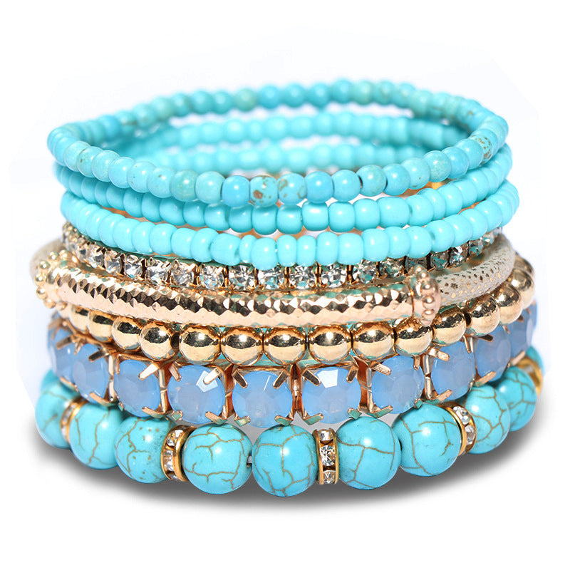 Wholesale multi-layer Bohemian  beads bracelet
