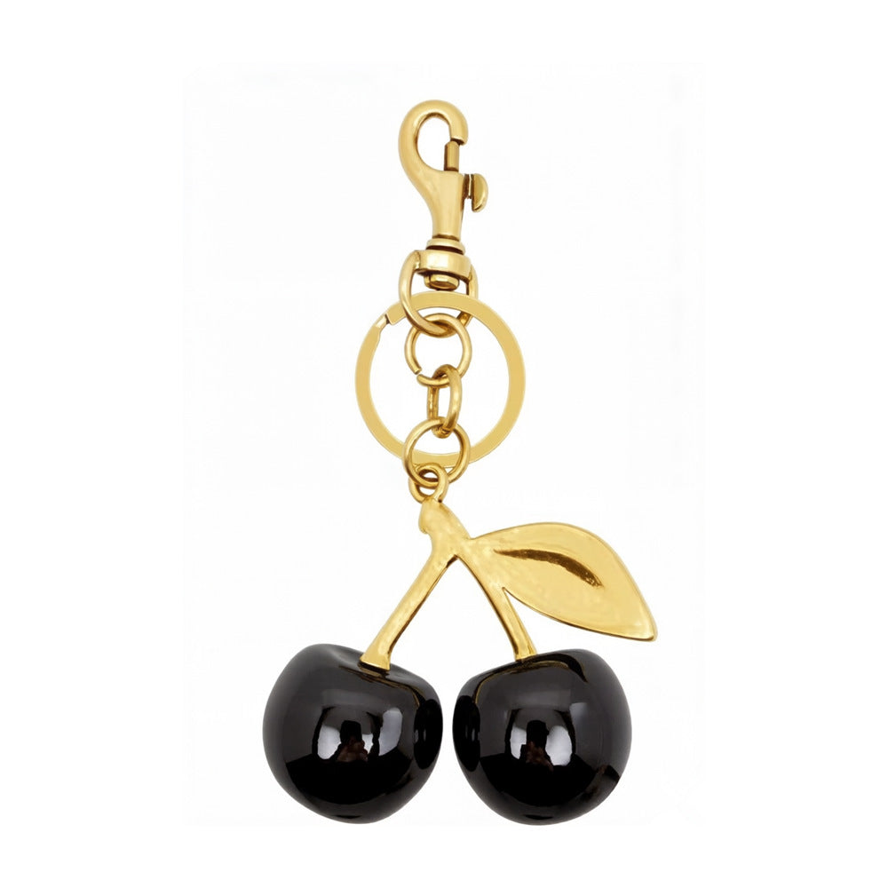 Wholesale Polished Plastic Resin Cherry Keychain Bag Pendant Sweet Style Decorative Accessory