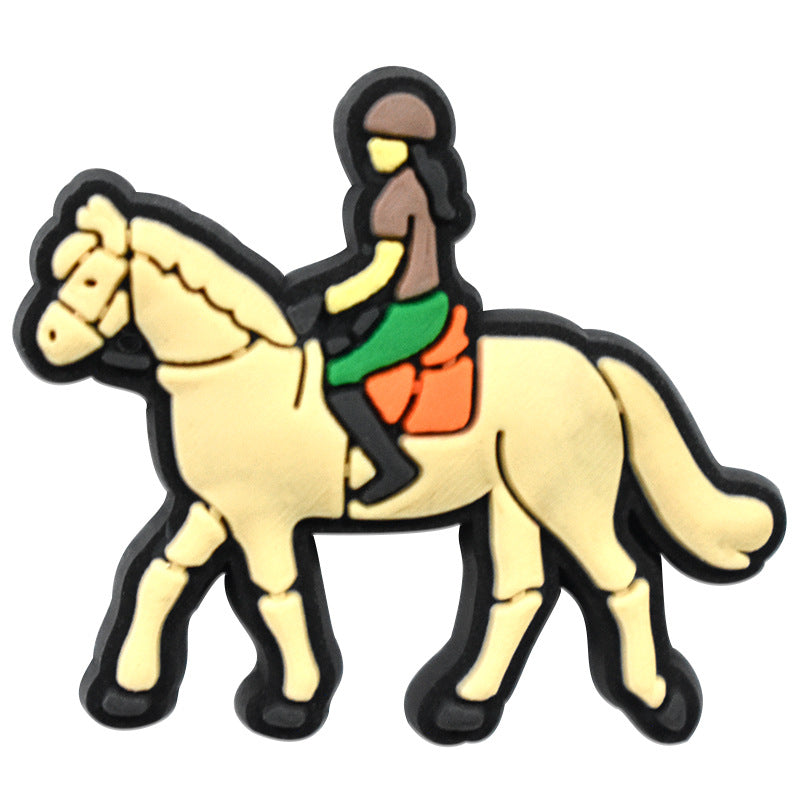 Wholesale Random 100pcs Cowgirl Denim Shoes Removable PVC Soft Glue DIY Shoe Buckle