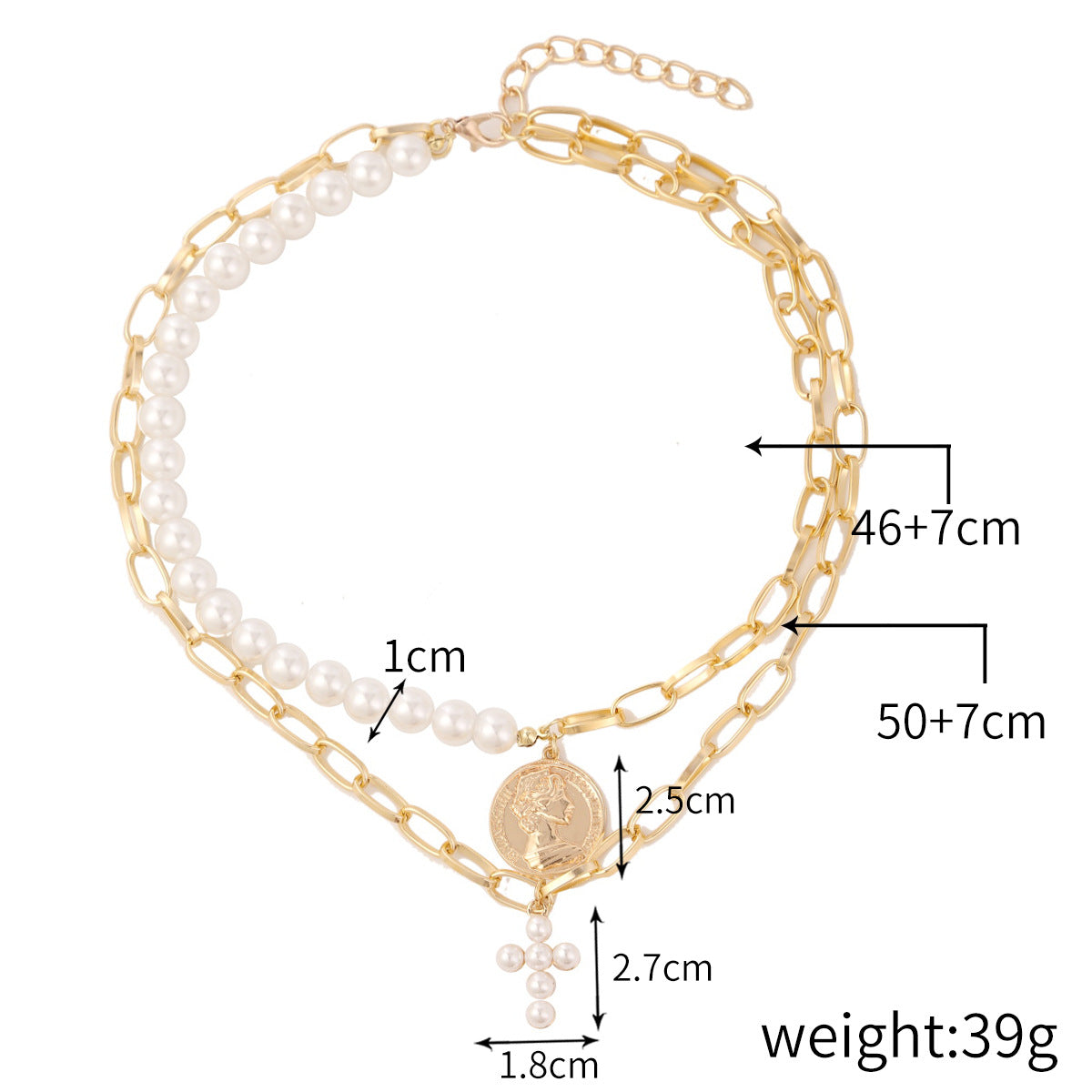Wholesale Special Shaped Vintage Baroque Pearl Stacking Necklace
